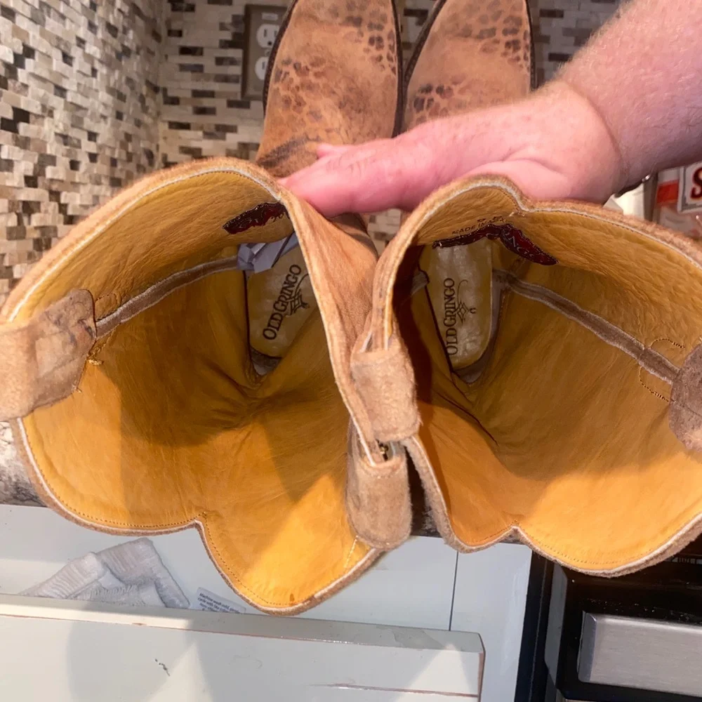 Old Gringo Leopardito Brown Boots 13 inch size 9 New - Picture 15 of 16